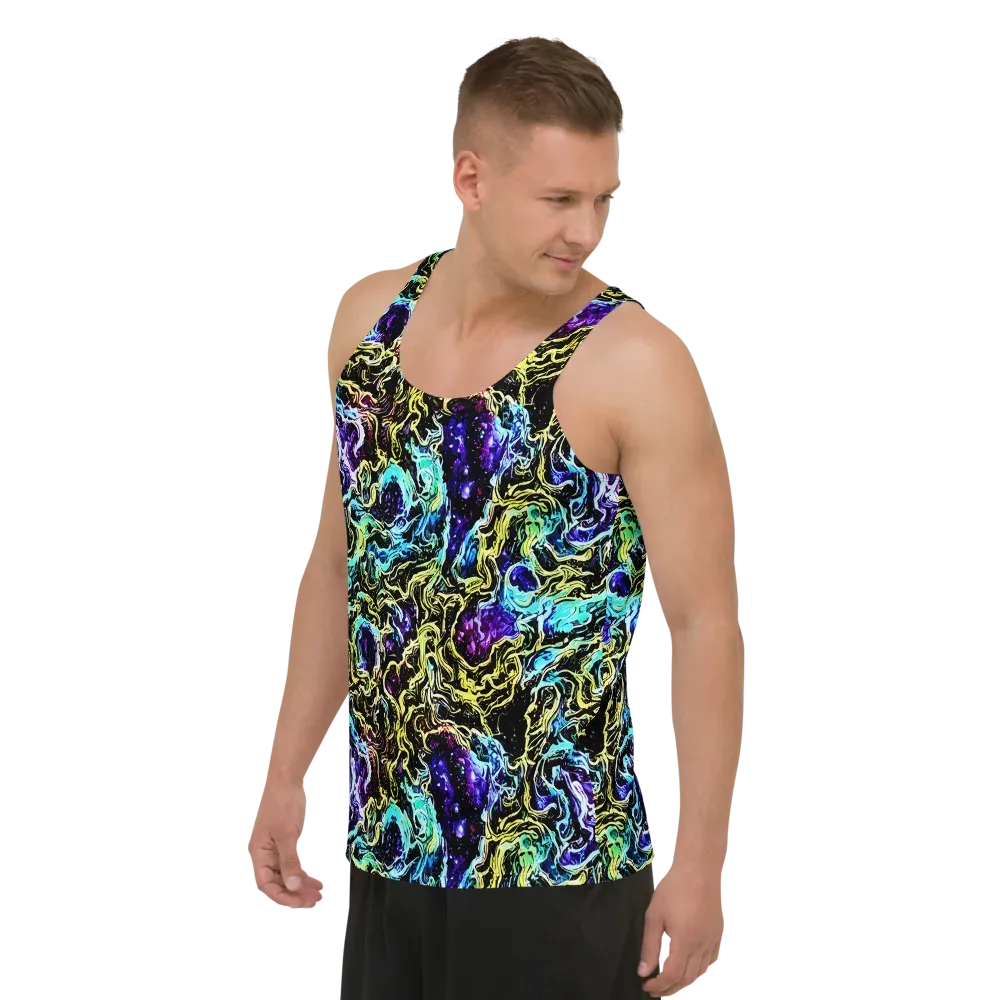 Nightwave Marble on Men's Tank Top — Left Front
