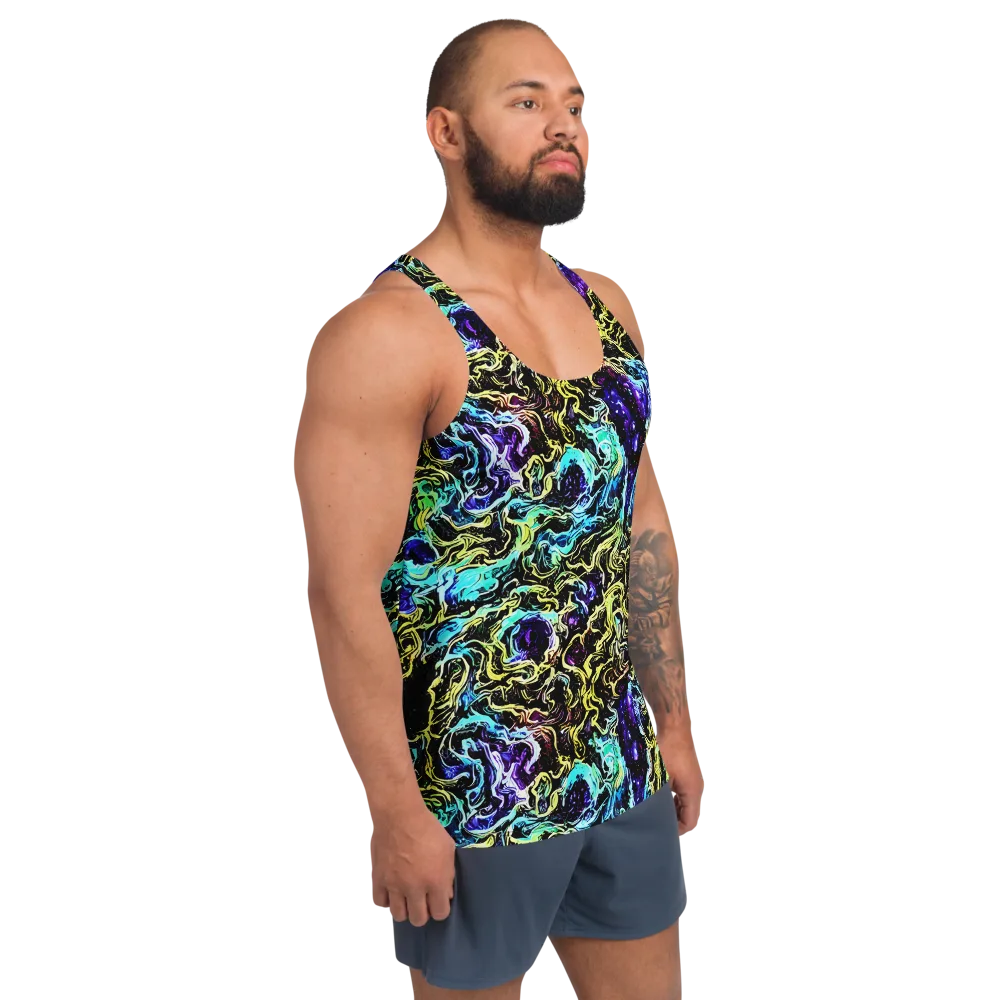 Nightwave Marble on Men's Tank Top — Right Front
