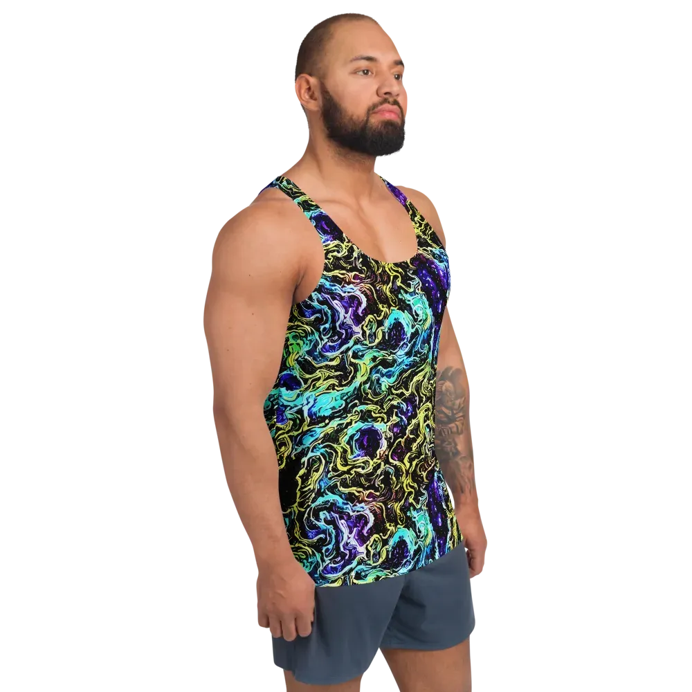 Nightwave Marble on Men's Tank Top — Right Front