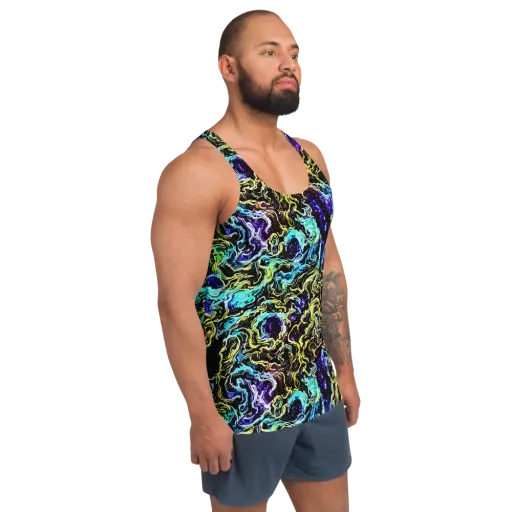 Nightwave Marble on a Men's Tank Top