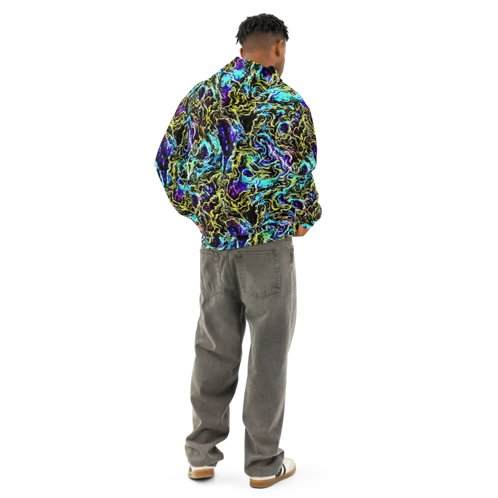 Nightwave Marble on Cotton Hoodie — Back