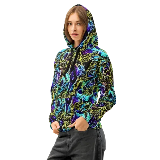 Nightwave Marble on a Cotton Hoodie