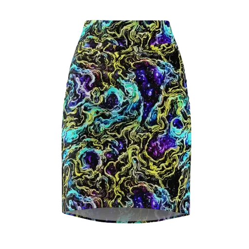Nightwave Marble on a Pencil Skirt