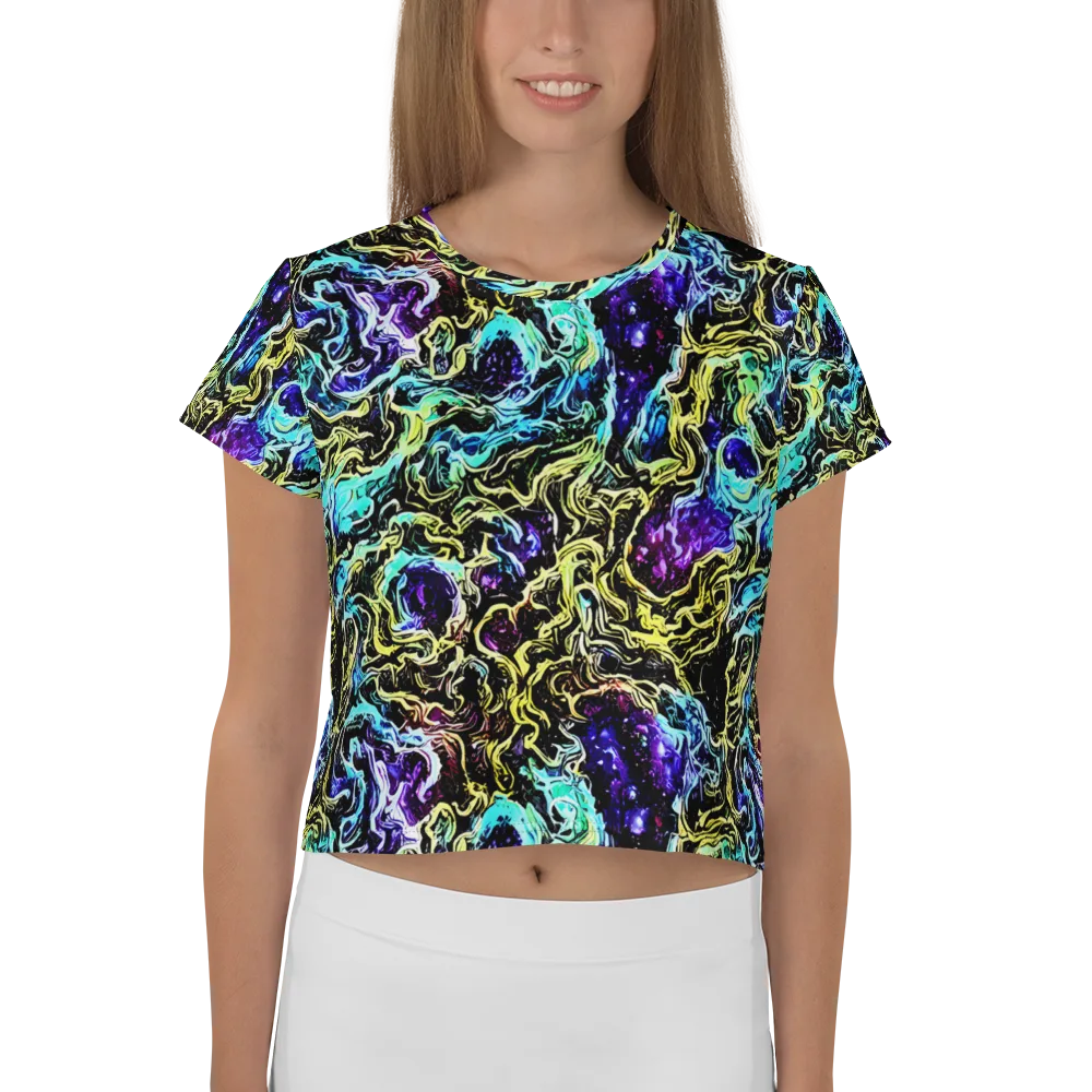 Nightwave Marble on Crop Tee — Front