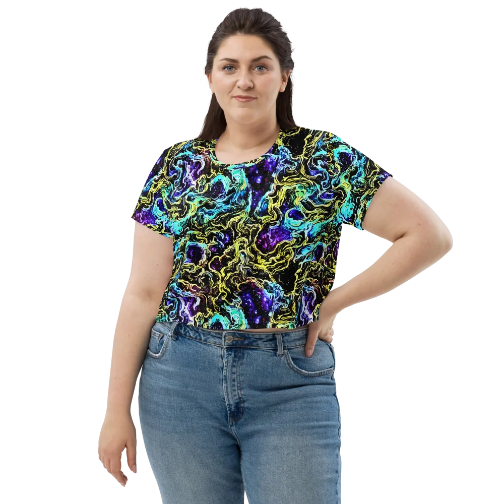 Nightwave Marble on Crop Tee — Front