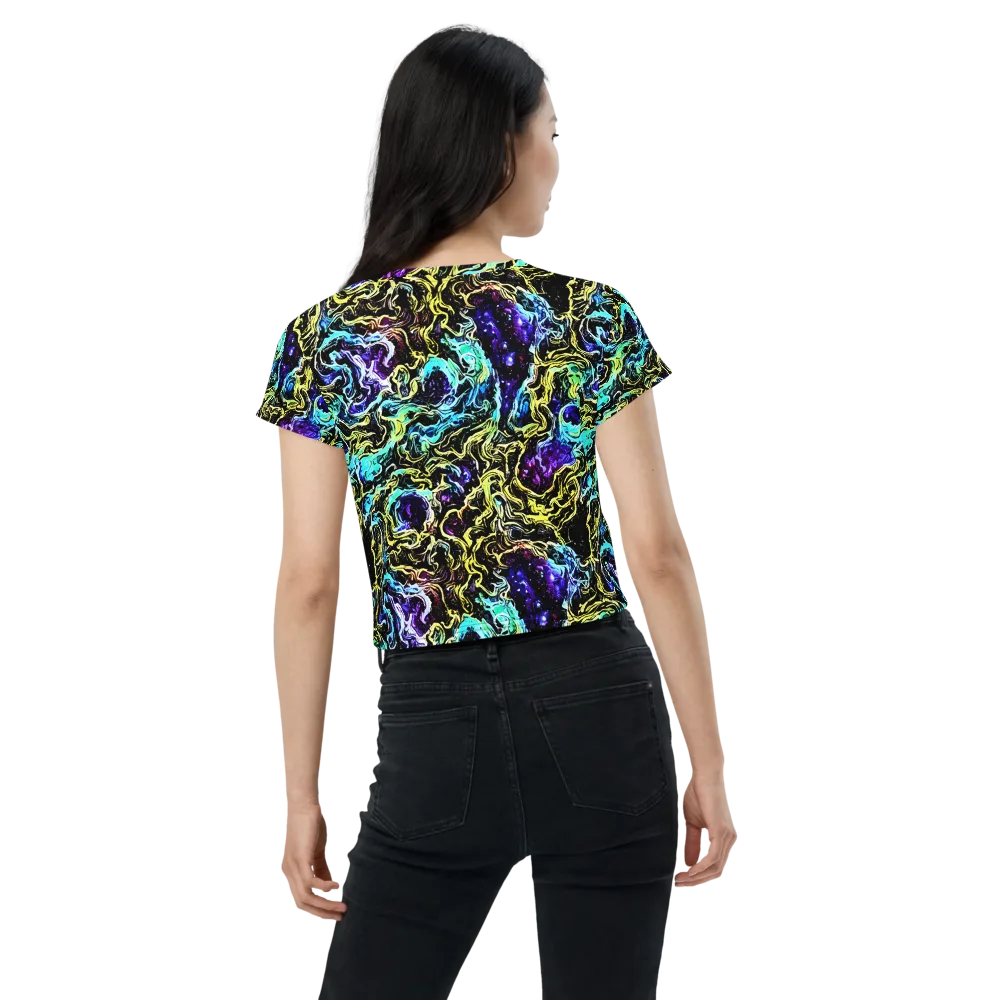 Nightwave Marble on Crop Tee — Back
