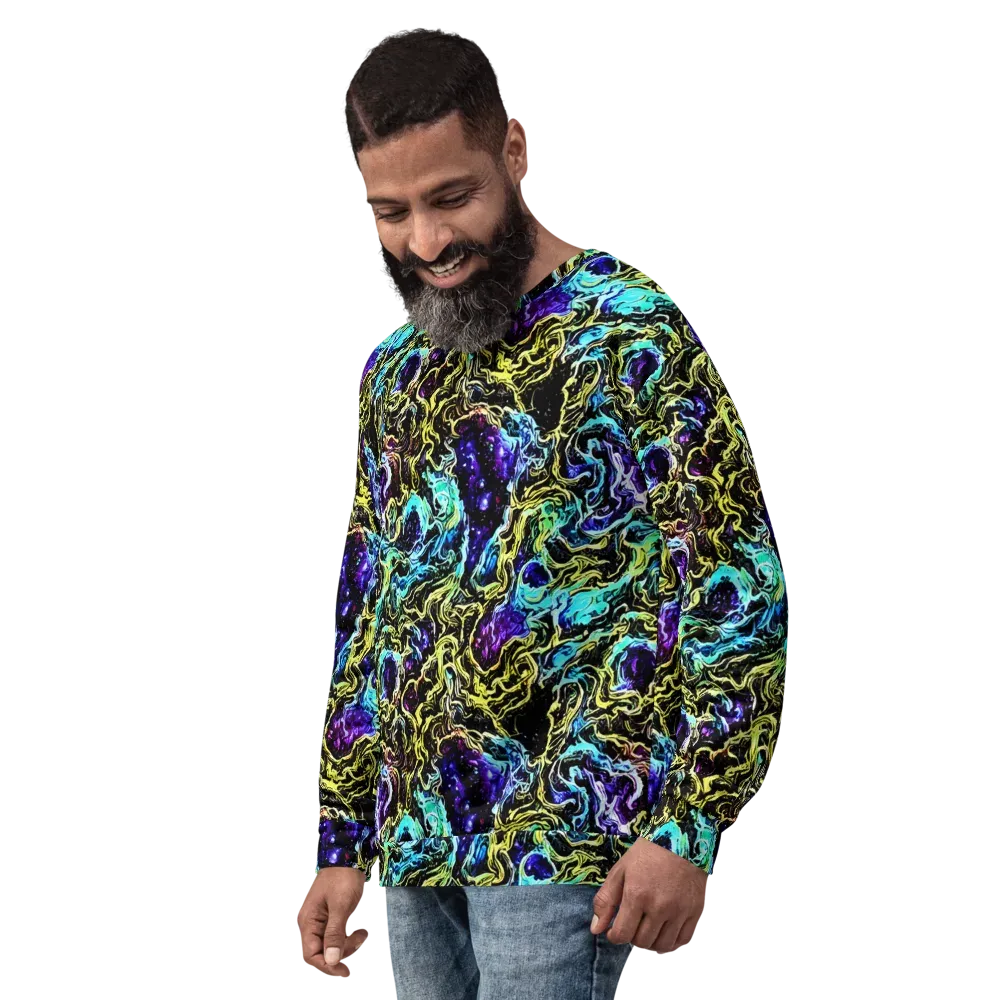 Nightwave Marble on Sweatshirt — Left Front