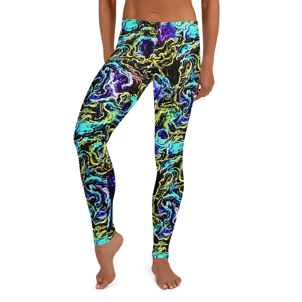 Nightwave Marble on Leggings — Front