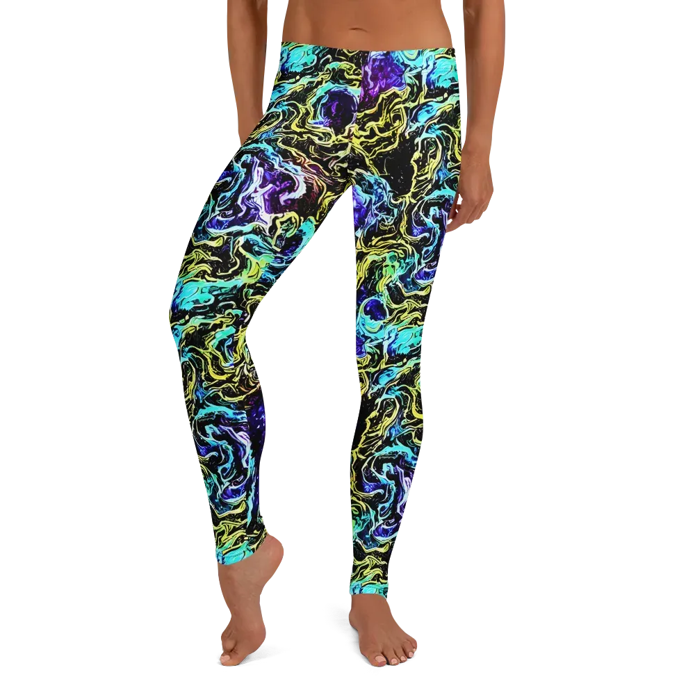 Nightwave Marble on Leggings — Front