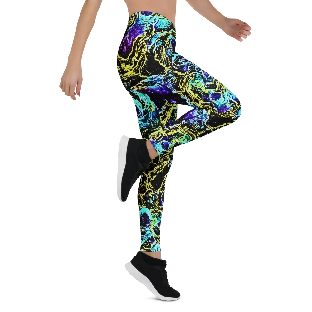 Nightwave Marble on Leggings — Right