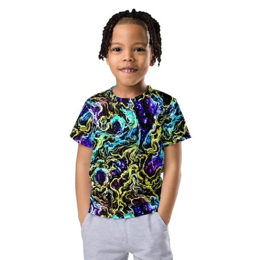 Nightwave Marble on a Kids Crew Neck T-Shirt
