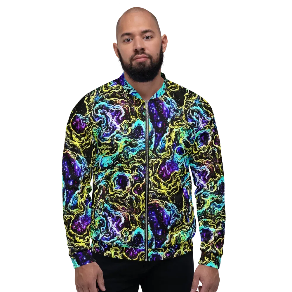 Nightwave Marble on Bomber Jacket — Front