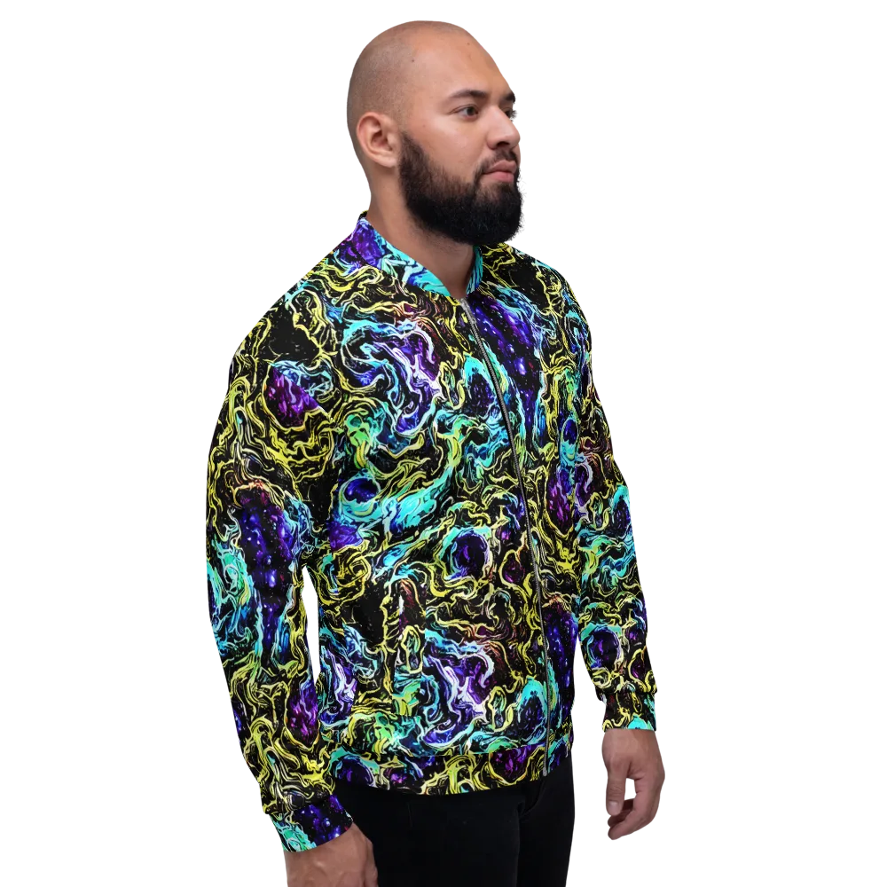 Nightwave Marble on Bomber Jacket — Right