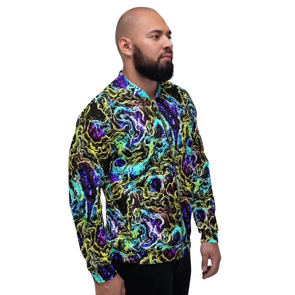 Nightwave Marble on Bomber Jacket — Right