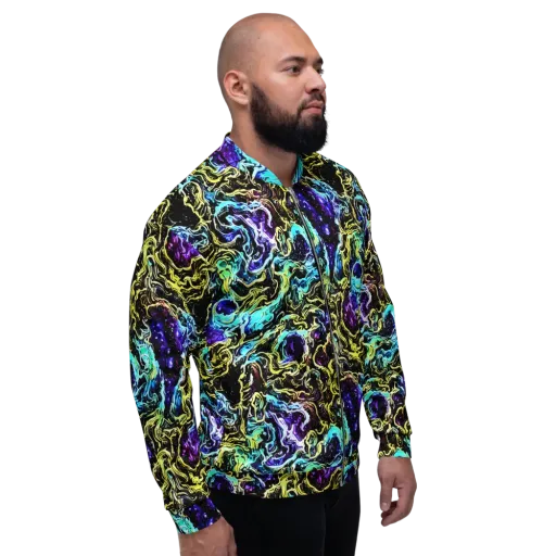 Nightwave Marble on a Bomber Jacket