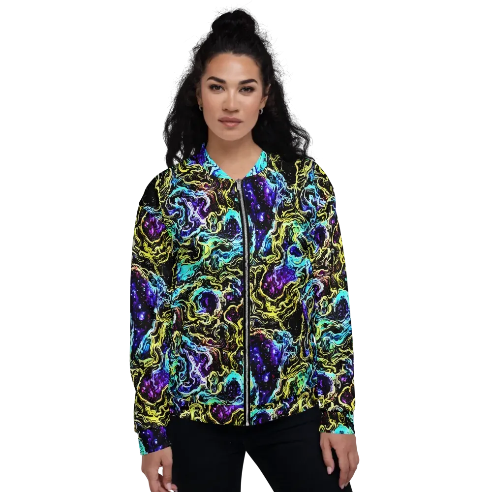Nightwave Marble on Bomber Jacket — Front