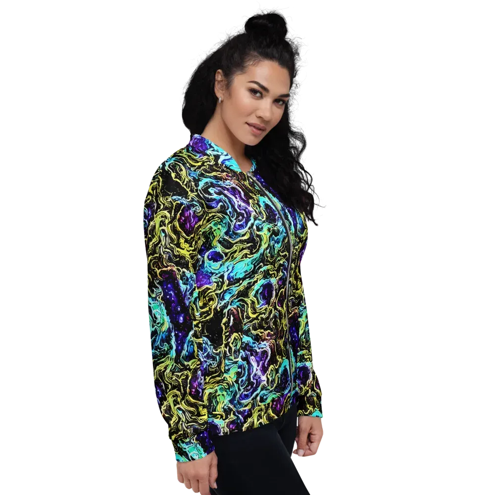 Nightwave Marble on Bomber Jacket — Right