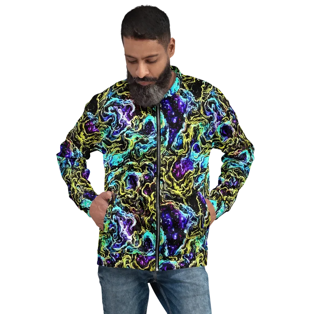 Nightwave Marble on Bomber Jacket — Front
