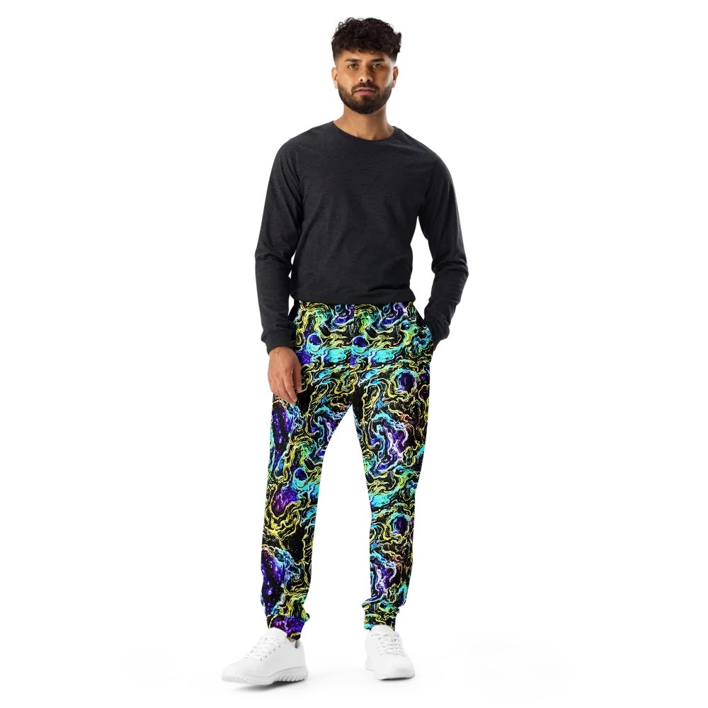 Nightwave Marble on Men's Joggers — Front