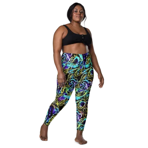 Nightwave Marble on a Leggings with Pockets