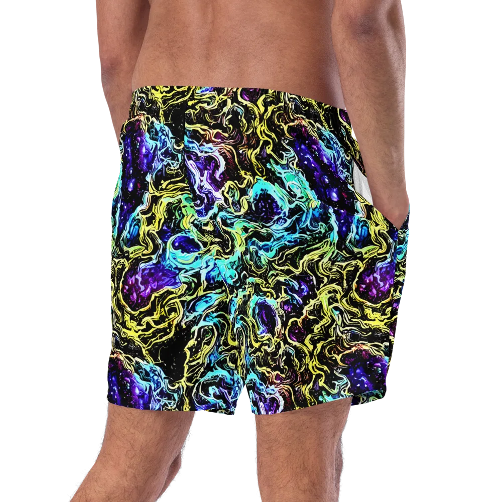 Nightwave Marble on Swim Trunks — Right Back