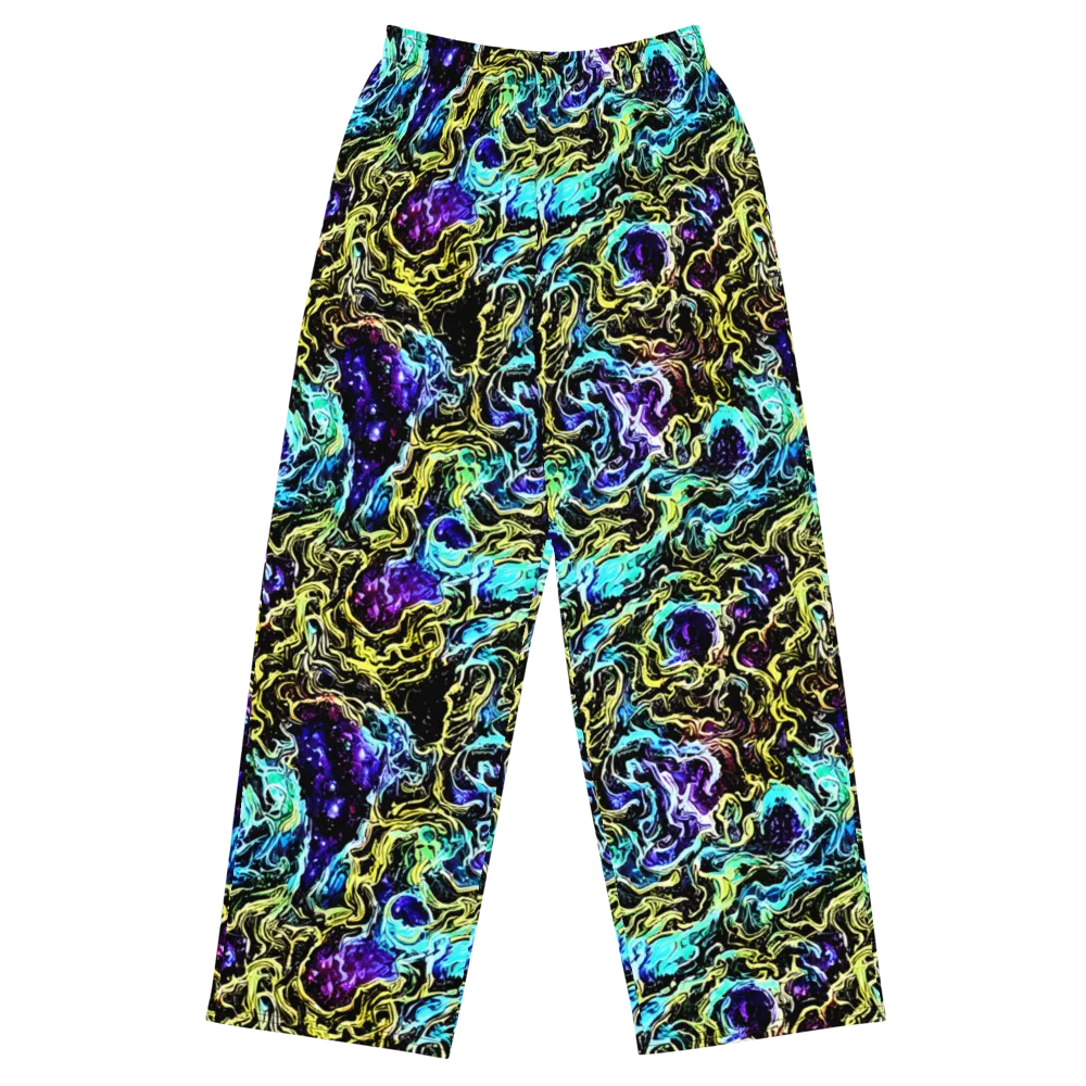 Nightwave Marble on Wide-Leg Pants — Front