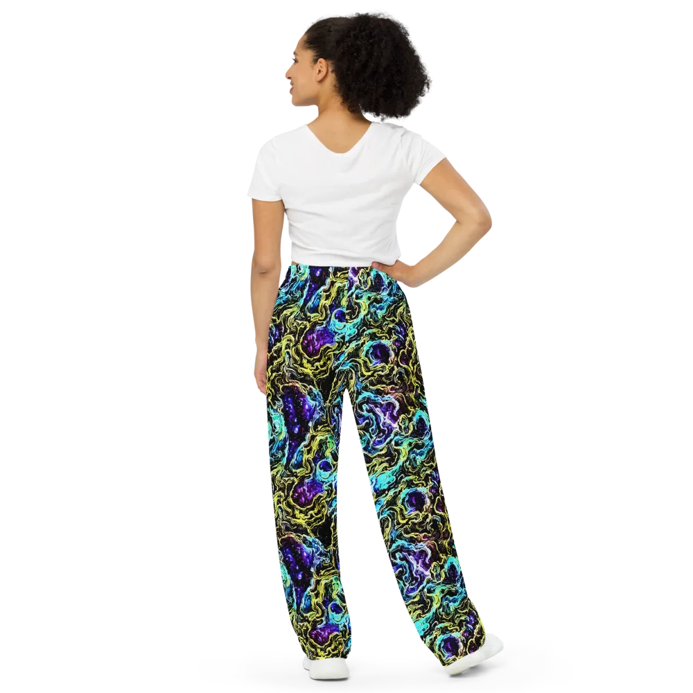 Nightwave Marble on Wide-Leg Pants — Back