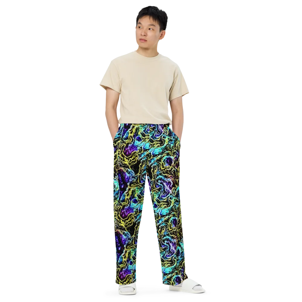 Nightwave Marble on Wide-Leg Pants — Front