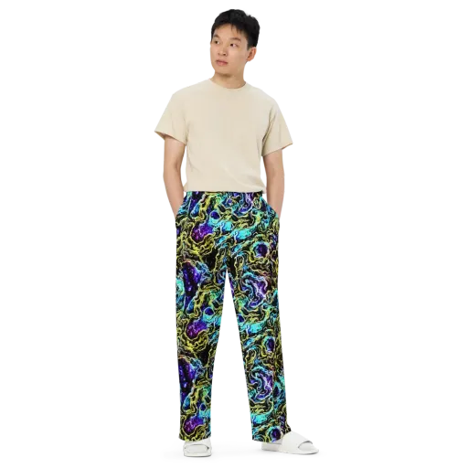 Nightwave Marble on a Wide-Leg Pants