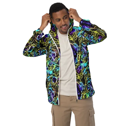 Nightwave Marble on a Men's Windbreaker