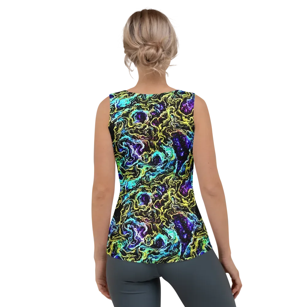 Nightwave Marble on Women's Tank Top — Back