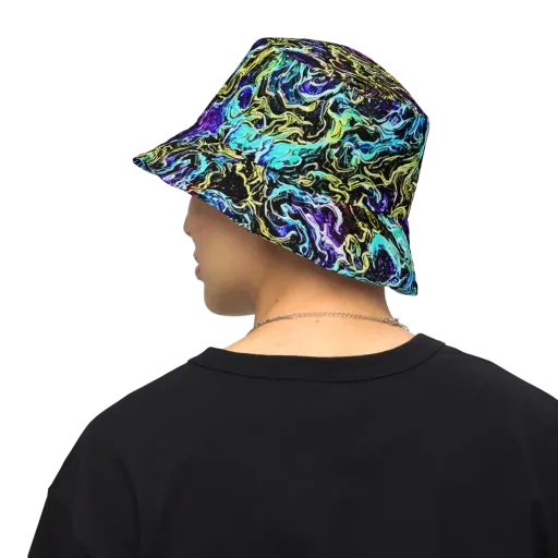 Nightwave Marble on a Reversible Bucket Hat