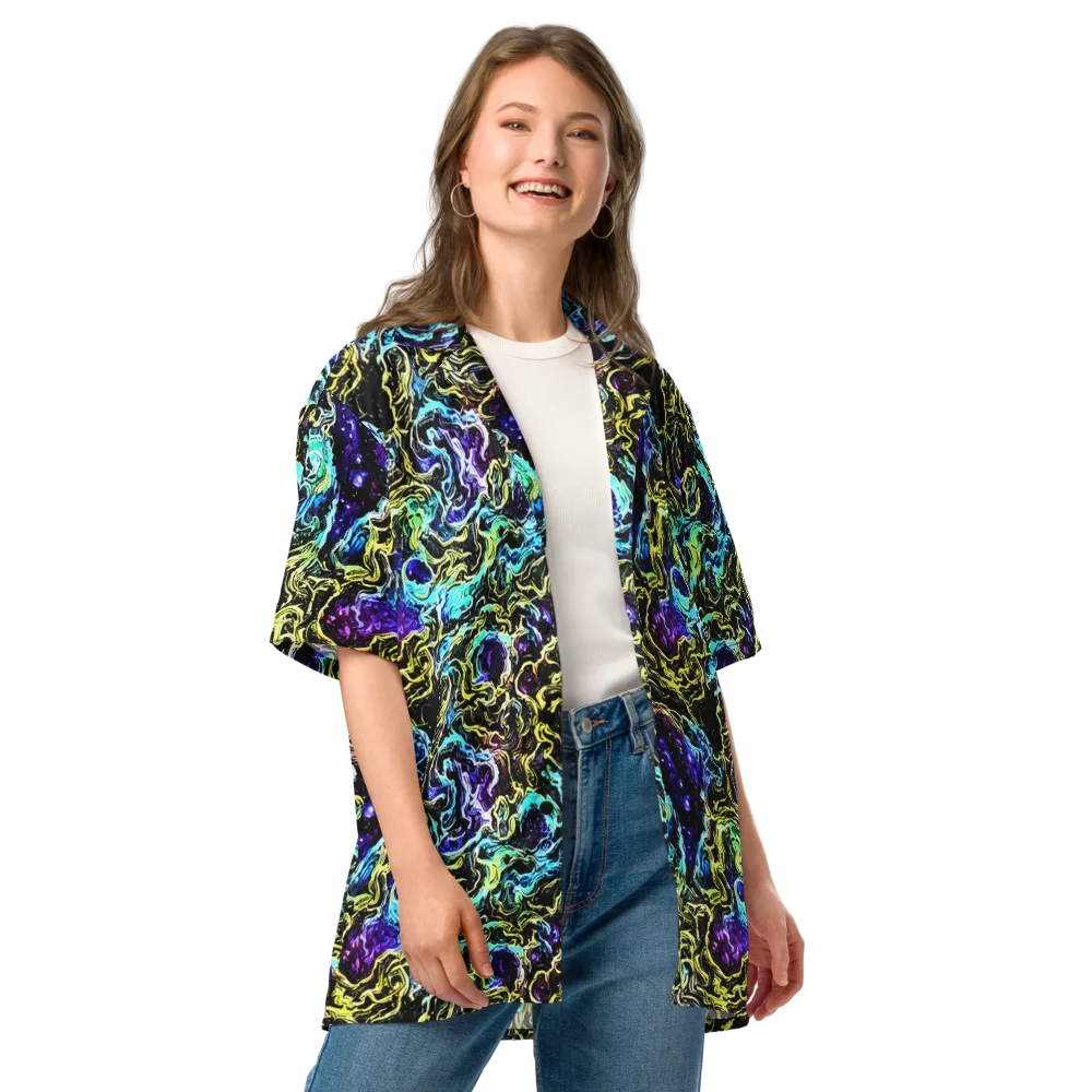 Nightwave Marble on Button Shirt — Front
