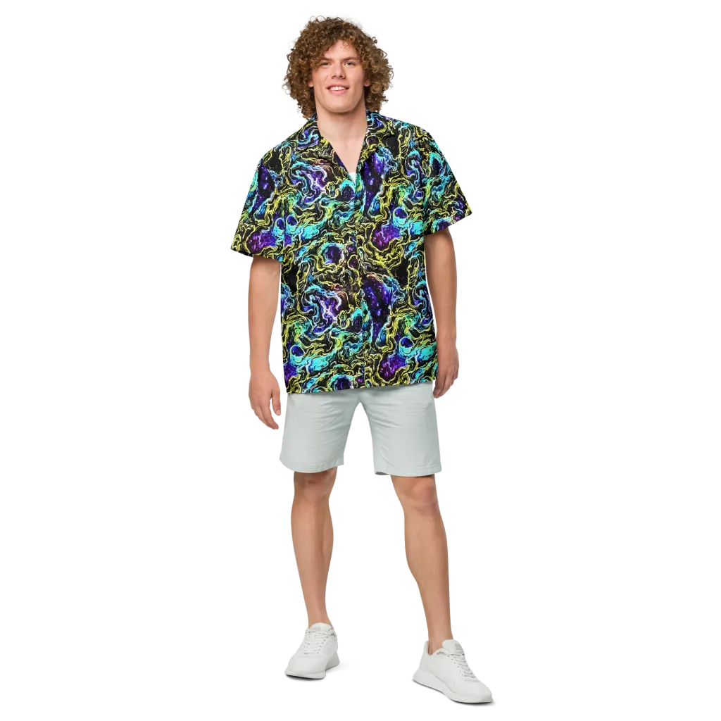 Nightwave Marble on Button Shirt — Front