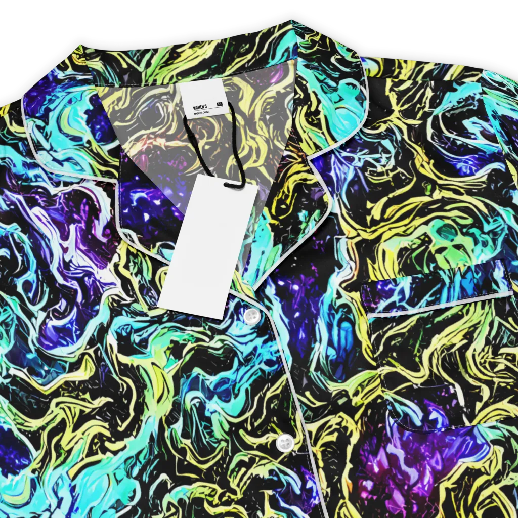 Nightwave Marble on Women's Short Sleeve Pajama Top — Product details