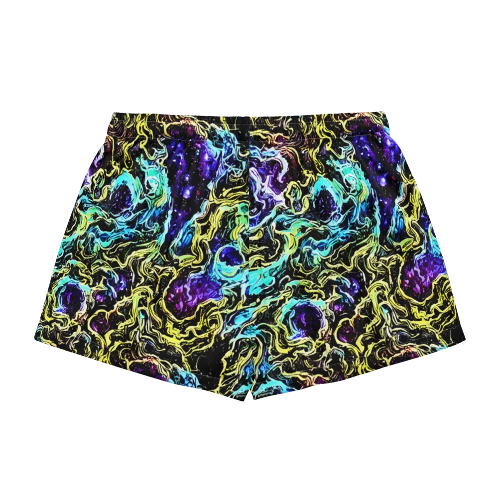 Nightwave Marble on Women's Pajama Shorts — Back