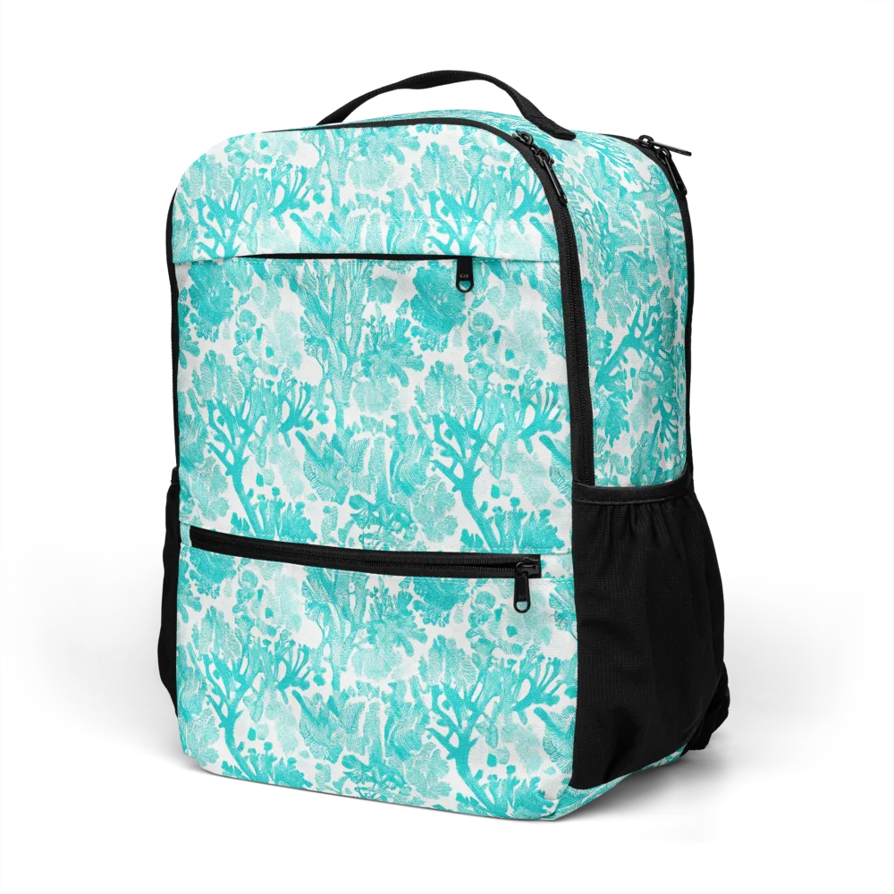 Turquoise Tangle on Utility Backpack — Left Front