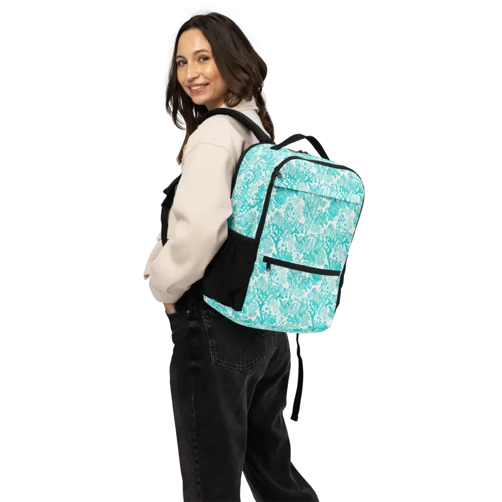 Turquoise Tangle on Utility Backpack — Back
