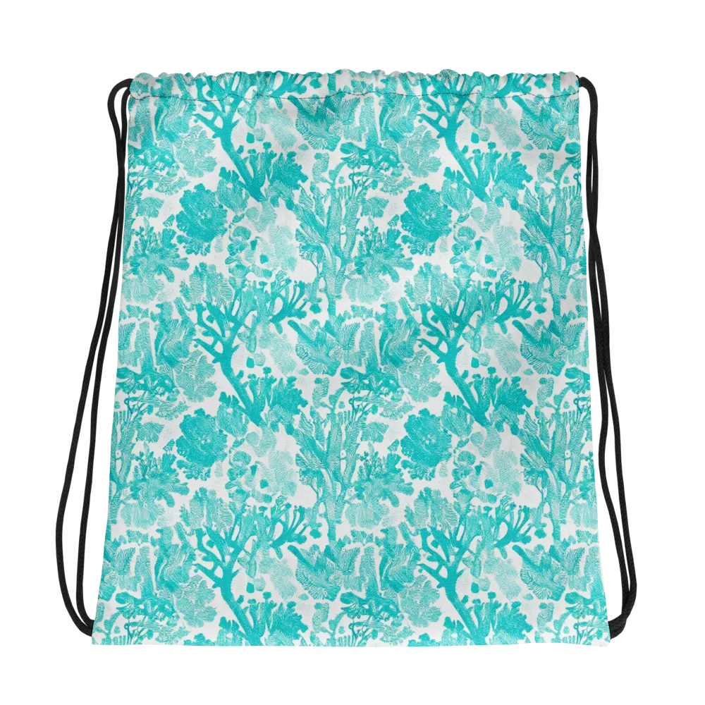 Turquoise Tangle on Drawstring Bag — Photo