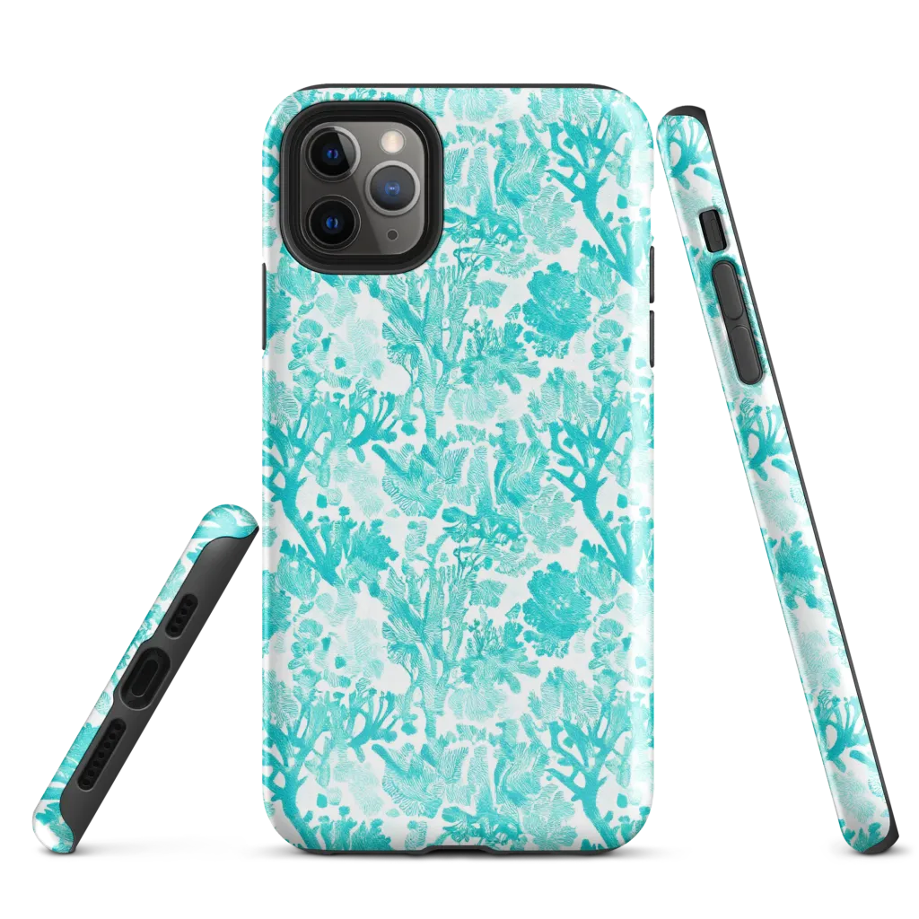 Turquoise Tangle on Tough Case for iPhone® — Front