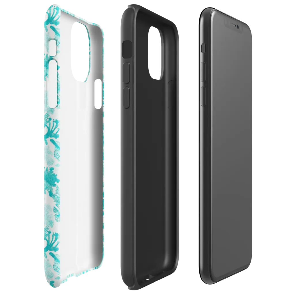 Turquoise Tangle on Tough Case for iPhone® — Right
