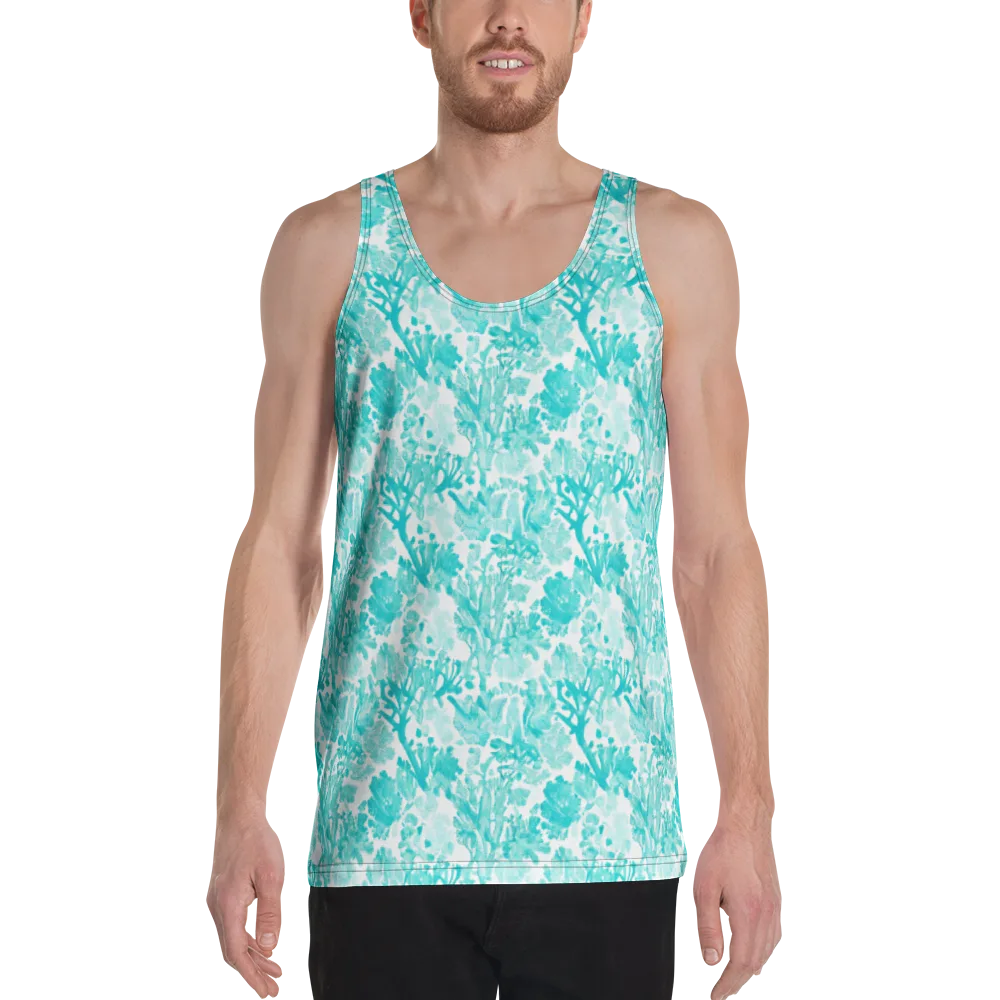 Turquoise Tangle on Men's Tank Top — Front