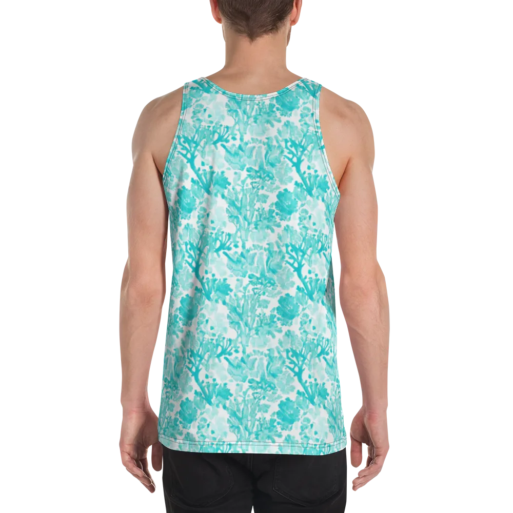Turquoise Tangle on Men's Tank Top — Back