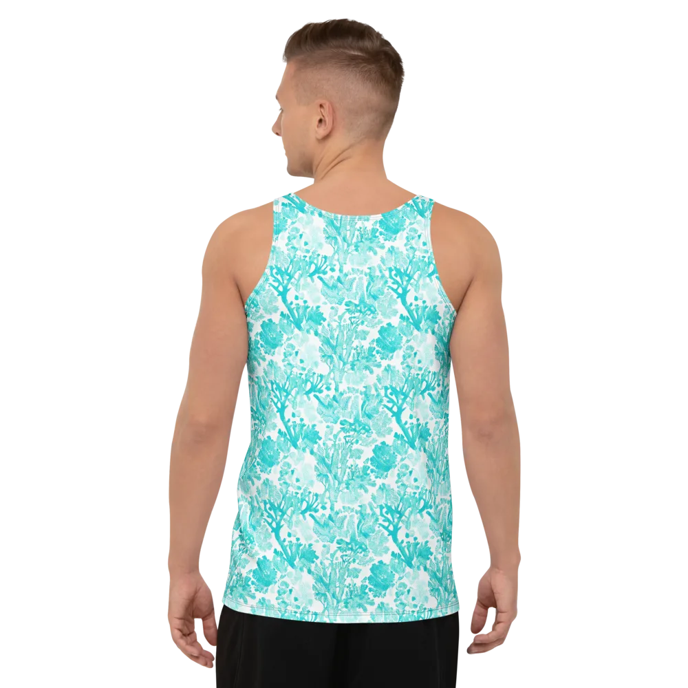 Turquoise Tangle on Men's Tank Top — Back