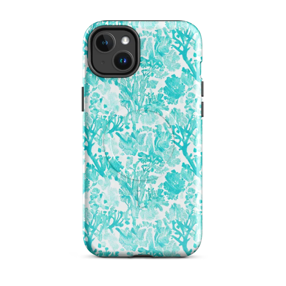 Turquoise Tangle on MagSafe Tough Case for iPhone® — Front