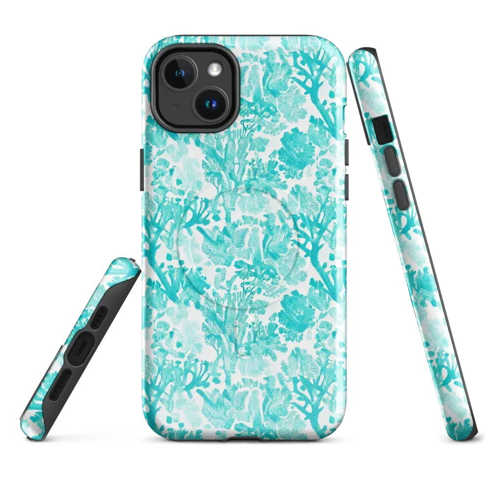 Turquoise Tangle on MagSafe Tough Case for iPhone® — Front