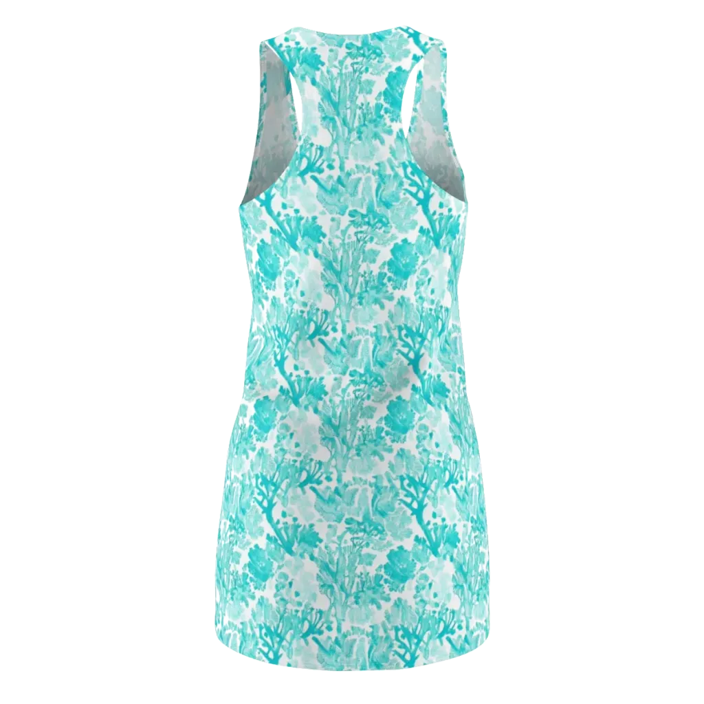 Turquoise Tangle on Racerback Dress — Back