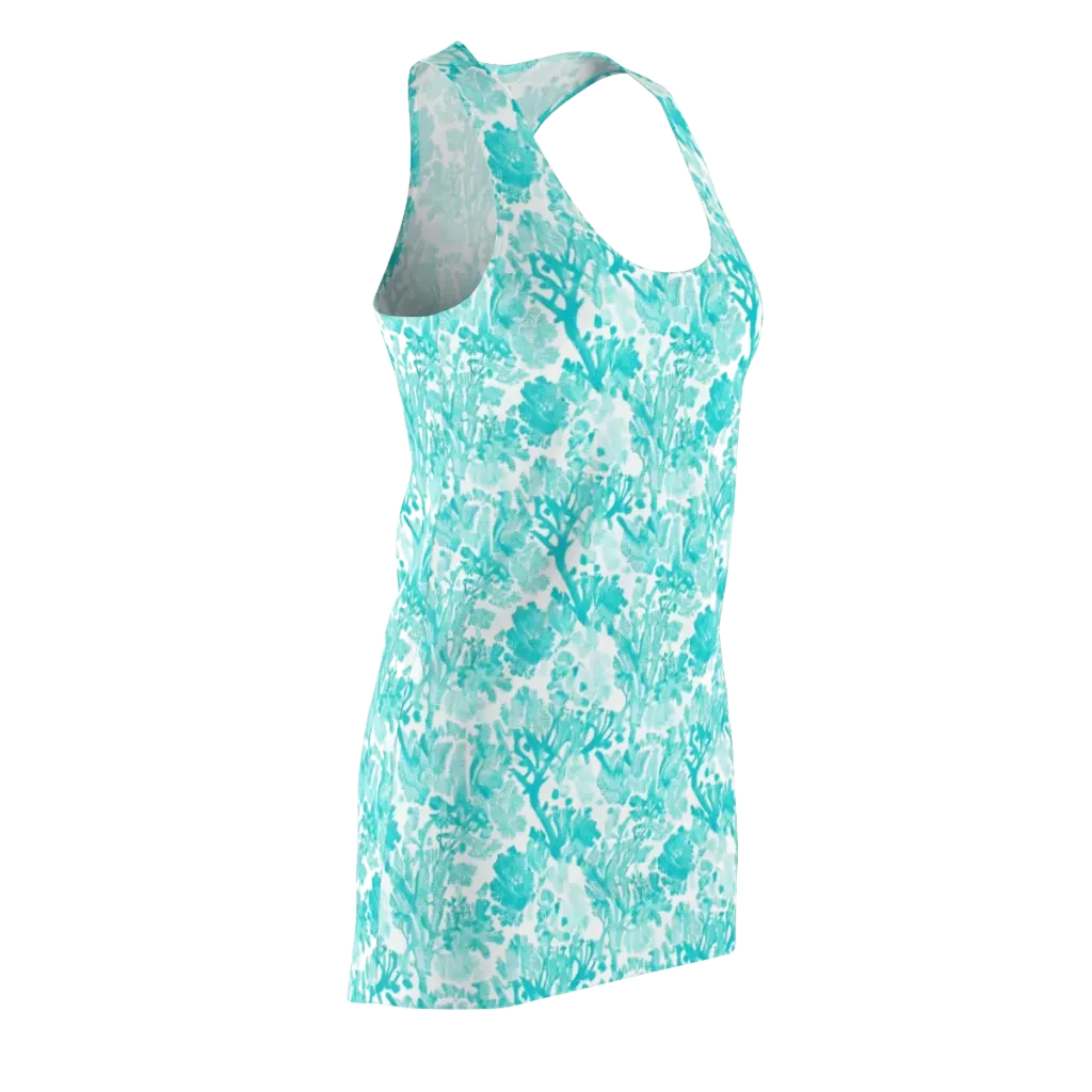 Turquoise Tangle on Racerback Dress — Front Side