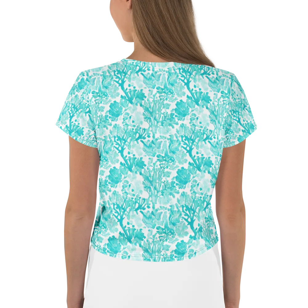 Turquoise Tangle on Crop Tee — Back
