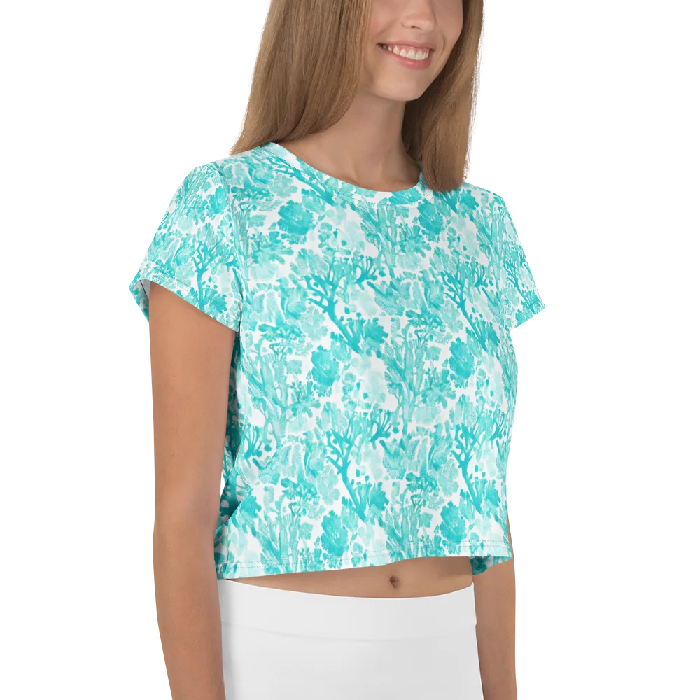 Turquoise Tangle on Crop Tee — Right